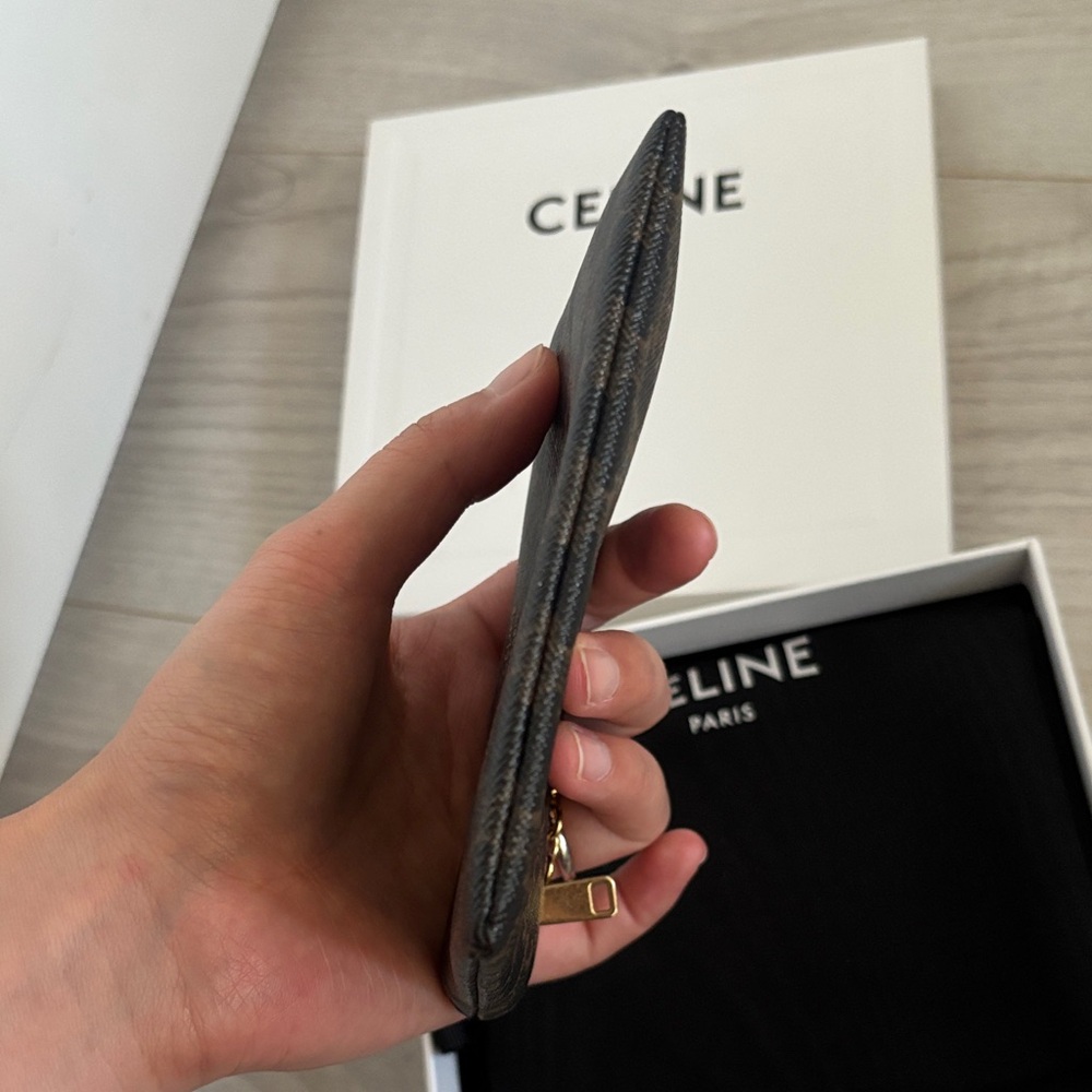 Celine Dark Brown Monogram Key Holder - Picture 4 of 8